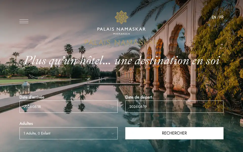 Screenshot of palaisnamaskar.com