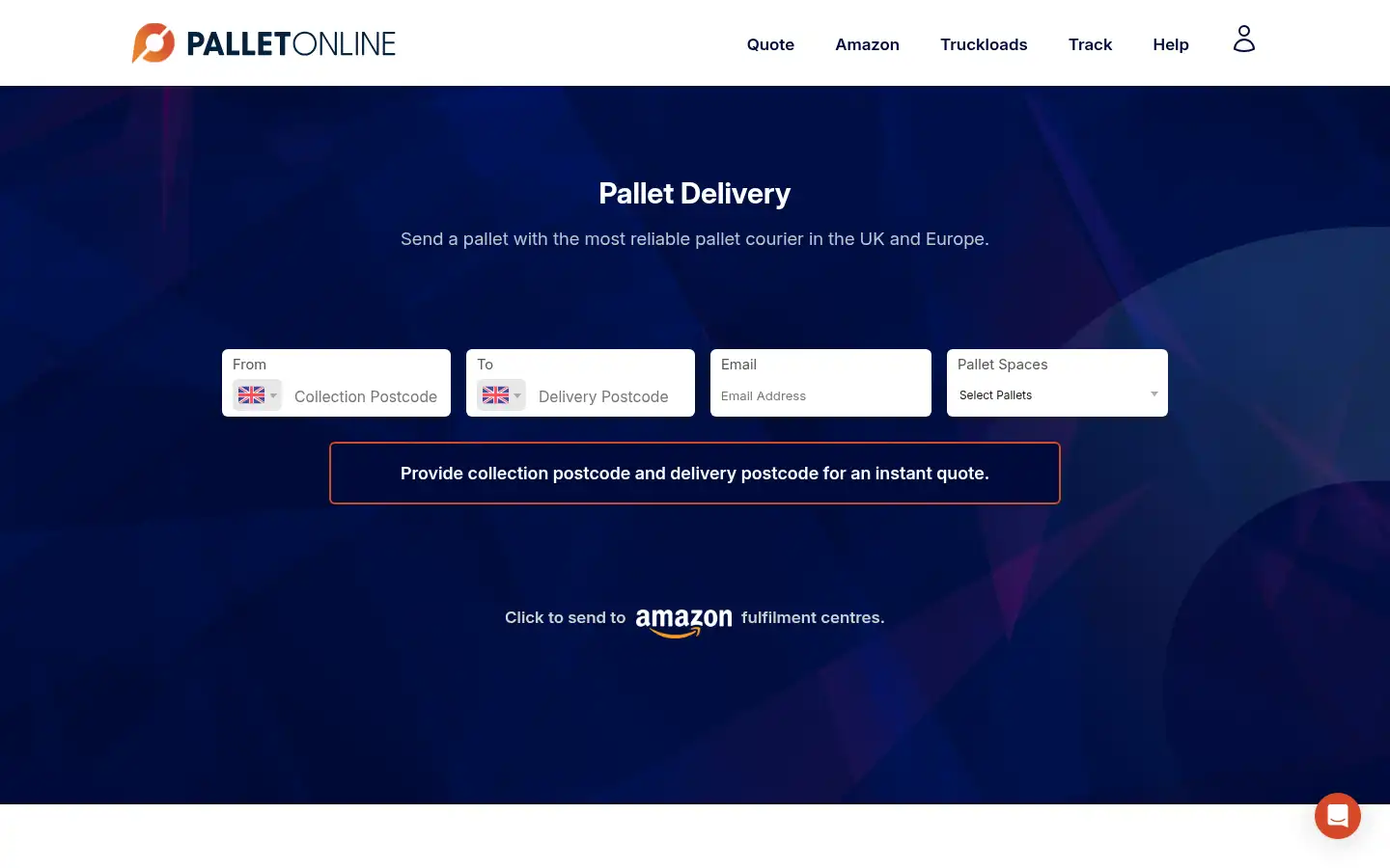 Screenshot of palletonline.co.uk