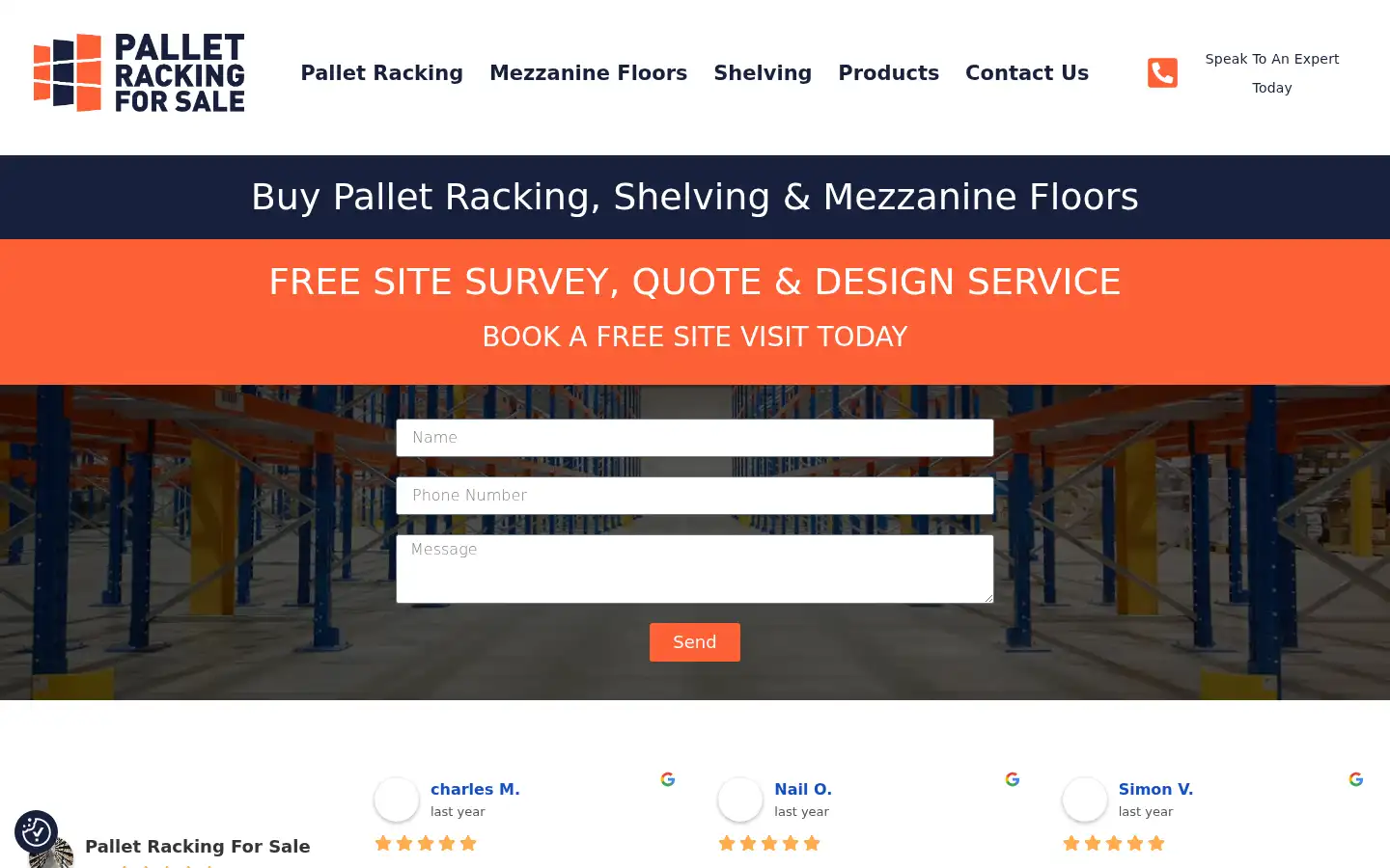Screenshot of palletrackingforsale.co.uk
