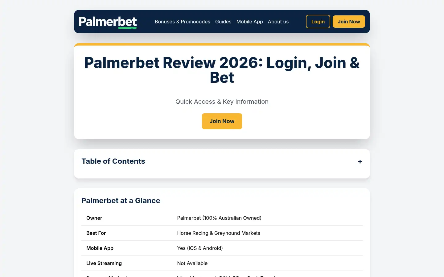 Screenshot of palmerbetbonus.com