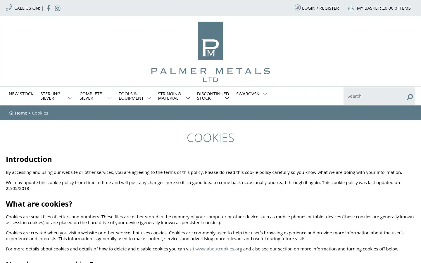 Screenshot of palmermetals.co.uk