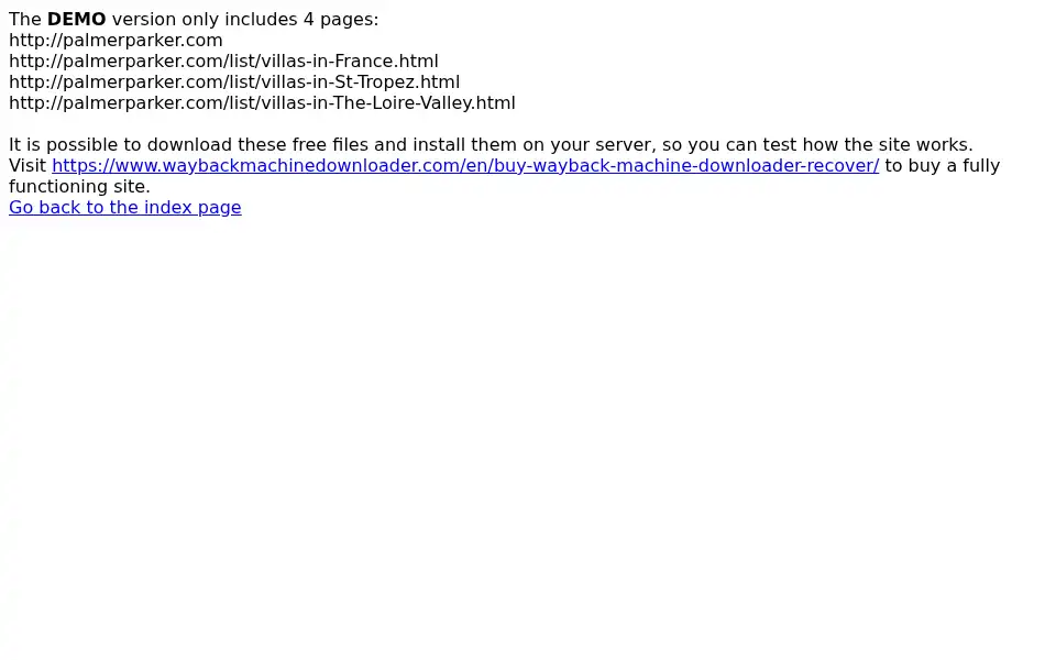 Screenshot of palmerparker.com