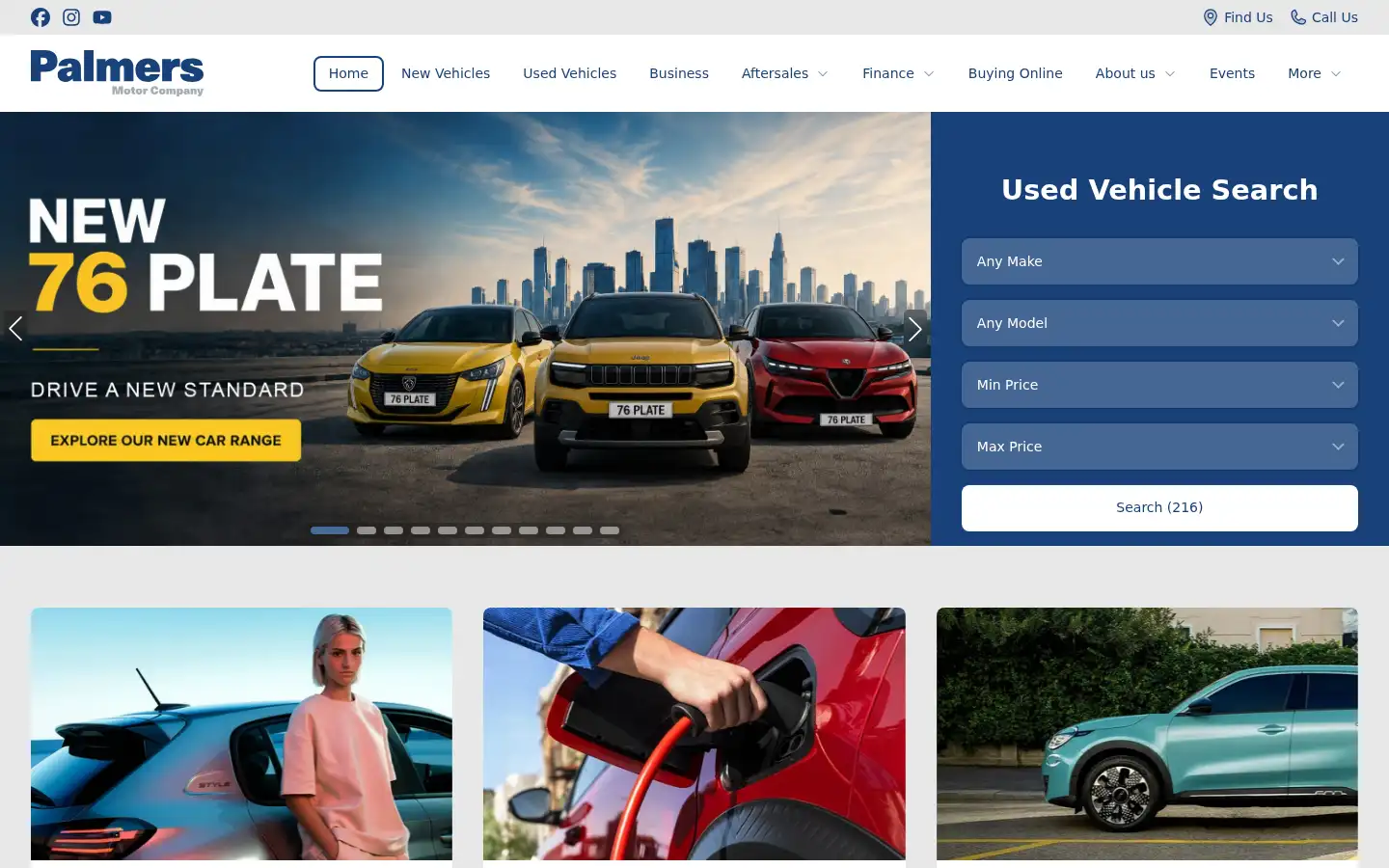Screenshot of palmerscars.co.uk