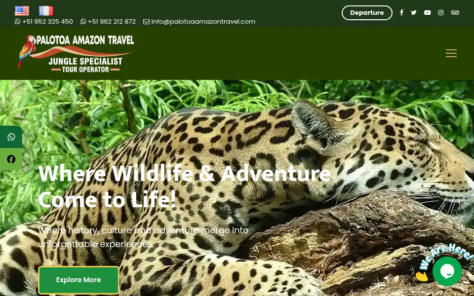Screenshot of palotoaamazontravel.com