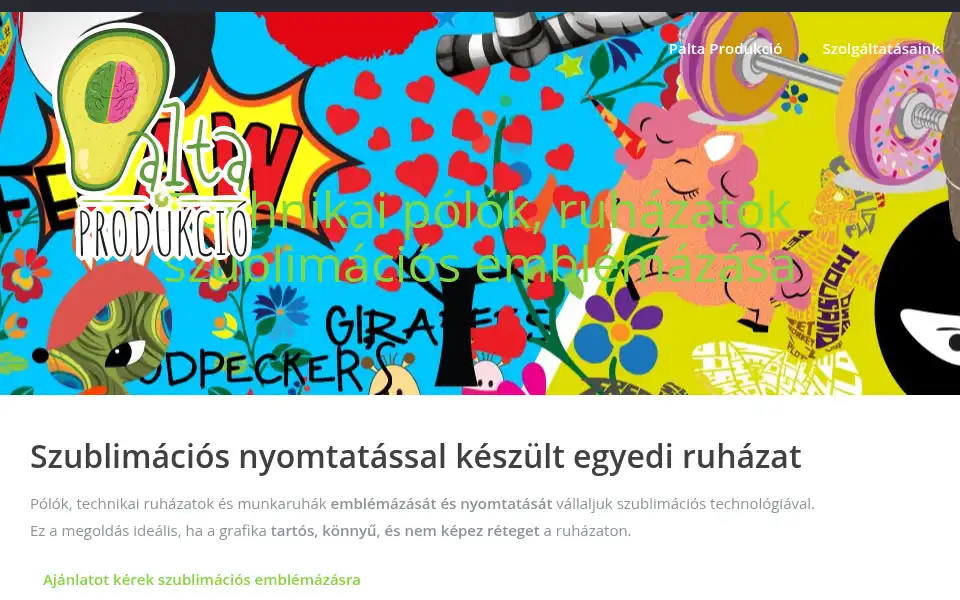 Screenshot of palta.hu