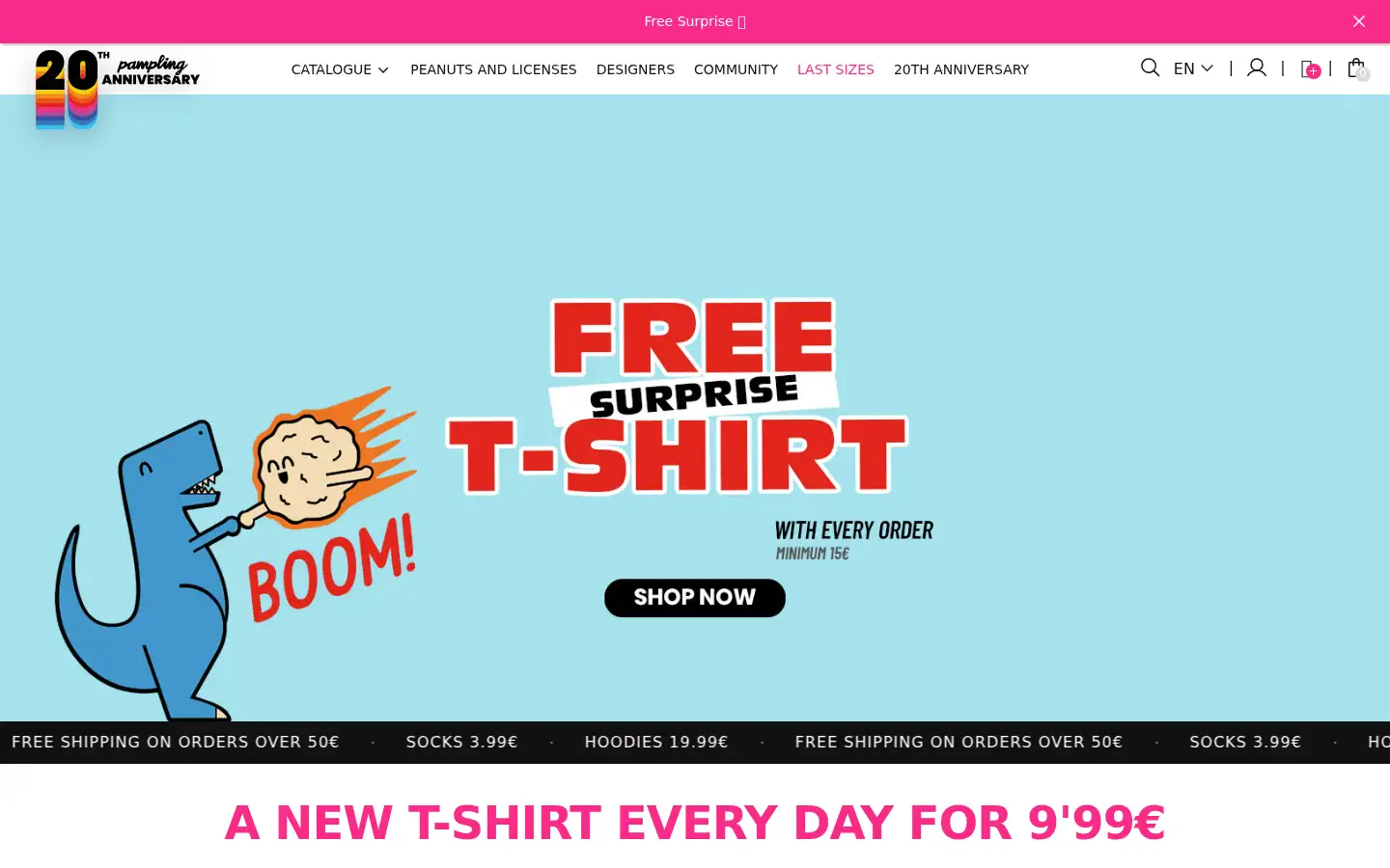 Screenshot of pampling.com