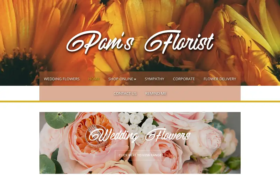 Screenshot of pamsflorist.co.uk
