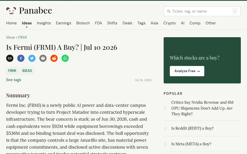 Screenshot of panabee.com