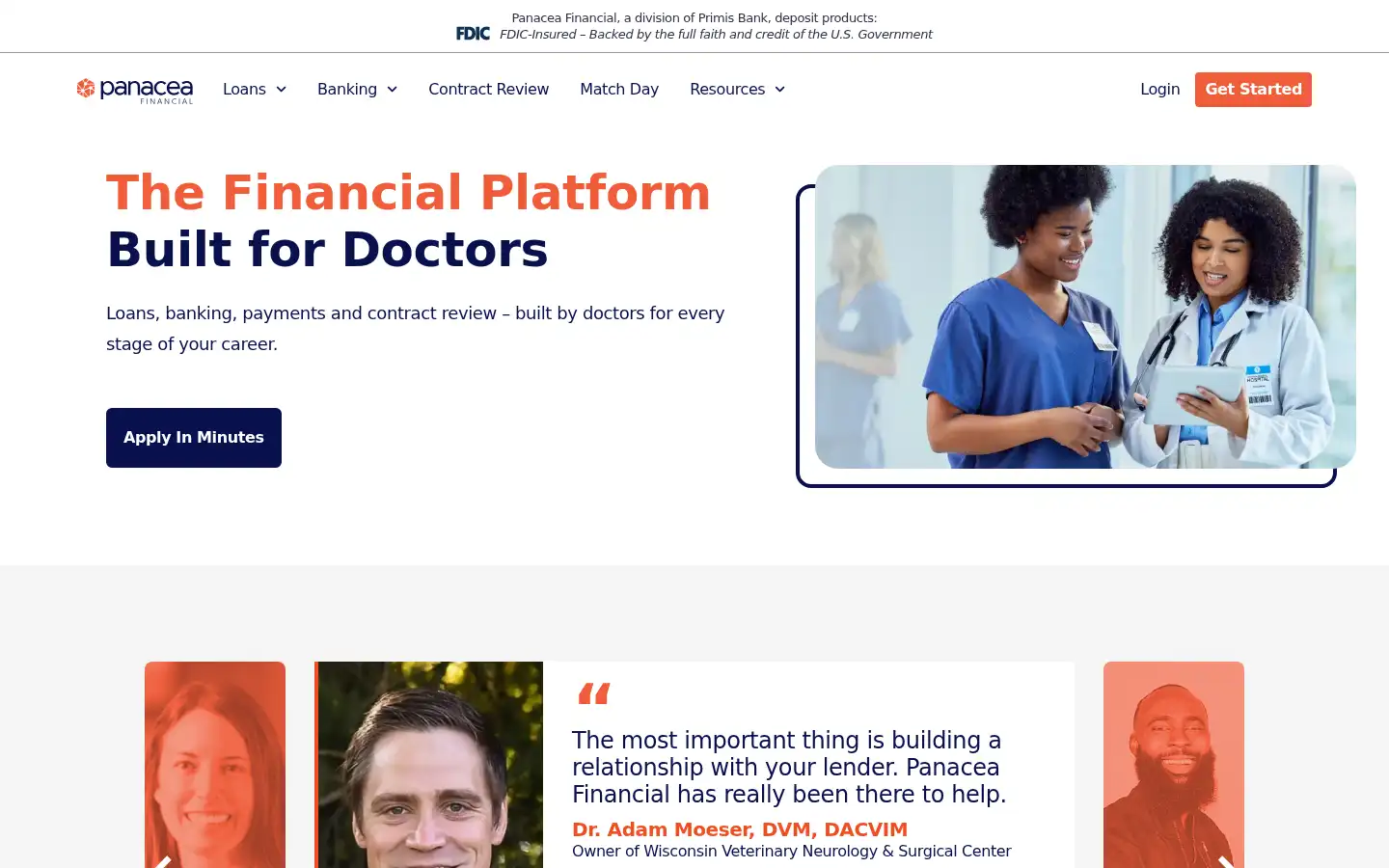 Screenshot of panaceafinancial.com