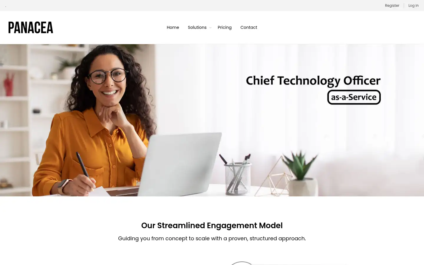 Screenshot of panaceaww.com