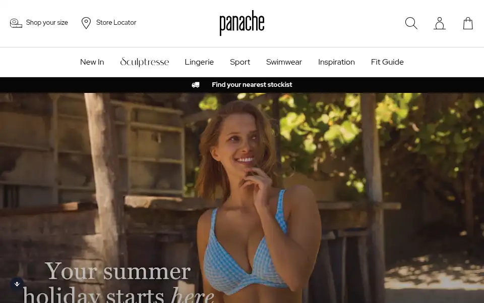 Screenshot of panache-lingerie.com