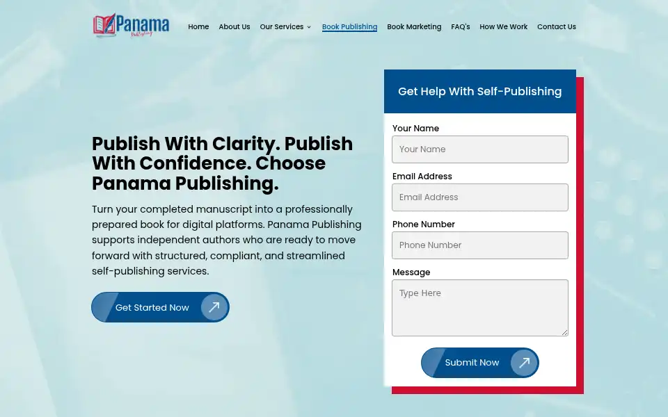 Screenshot of panamapublishing.com