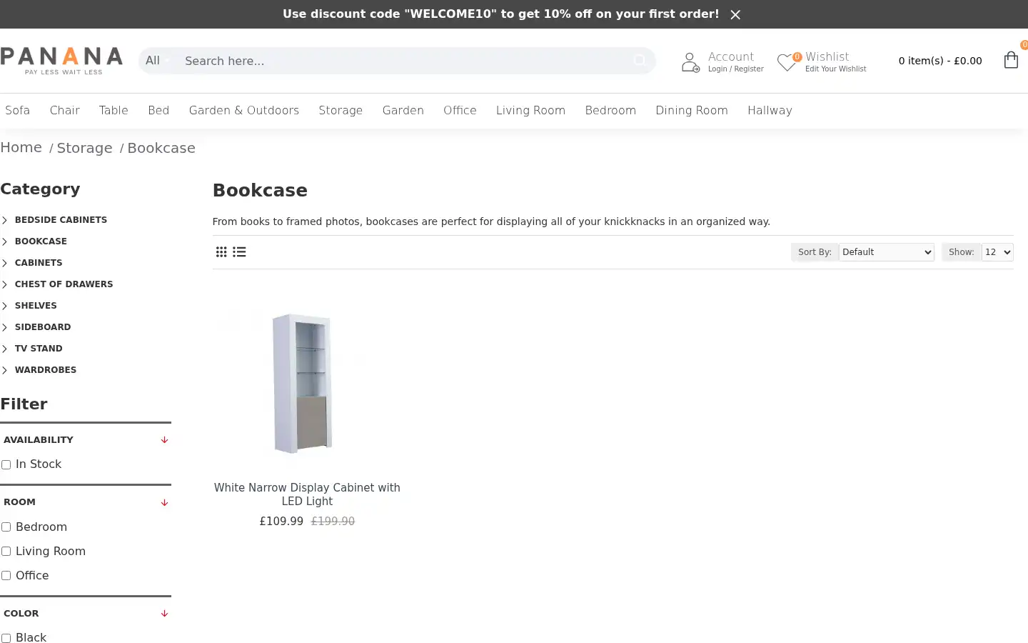 Screenshot of panana.co.uk