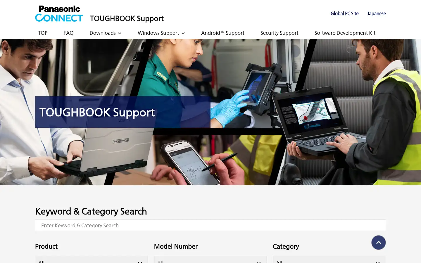 Screenshot of panasonic.com.au