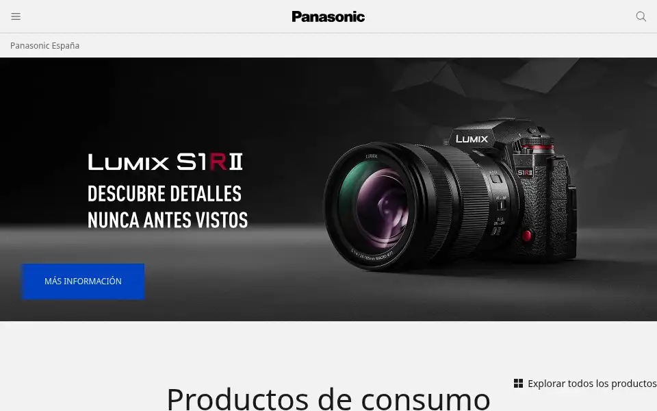 Screenshot of panasonic.es