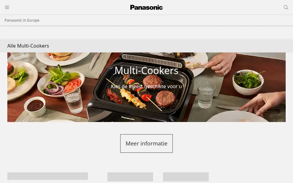 Screenshot of panasonic.nl
