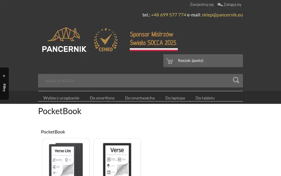 Screenshot of pancernik.eu