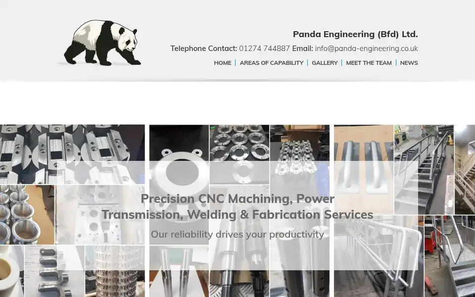 Screenshot of panda-engineering.co.uk