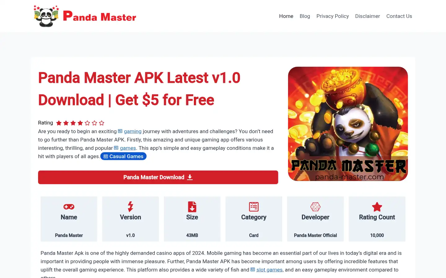 Screenshot of panda-master.com