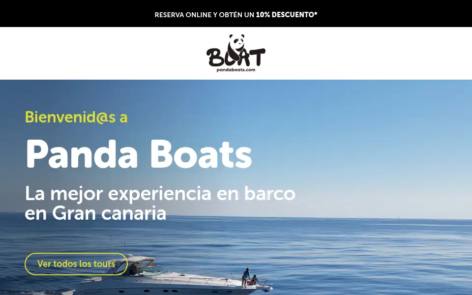 Screenshot of pandaboats.com