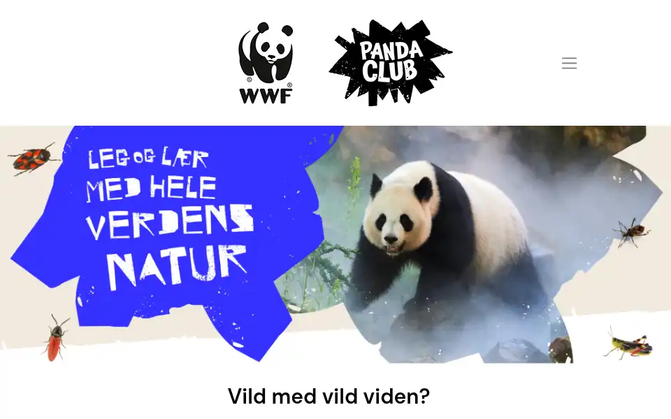 Screenshot of pandaclub.dk