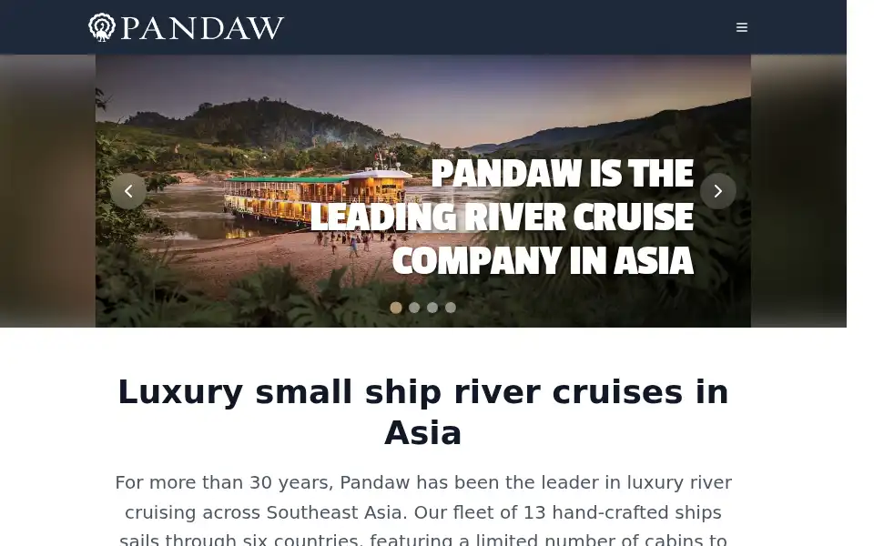 Screenshot of pandaw.com