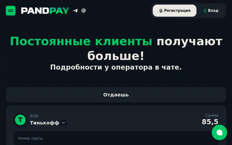 Screenshot of pandpay.net
