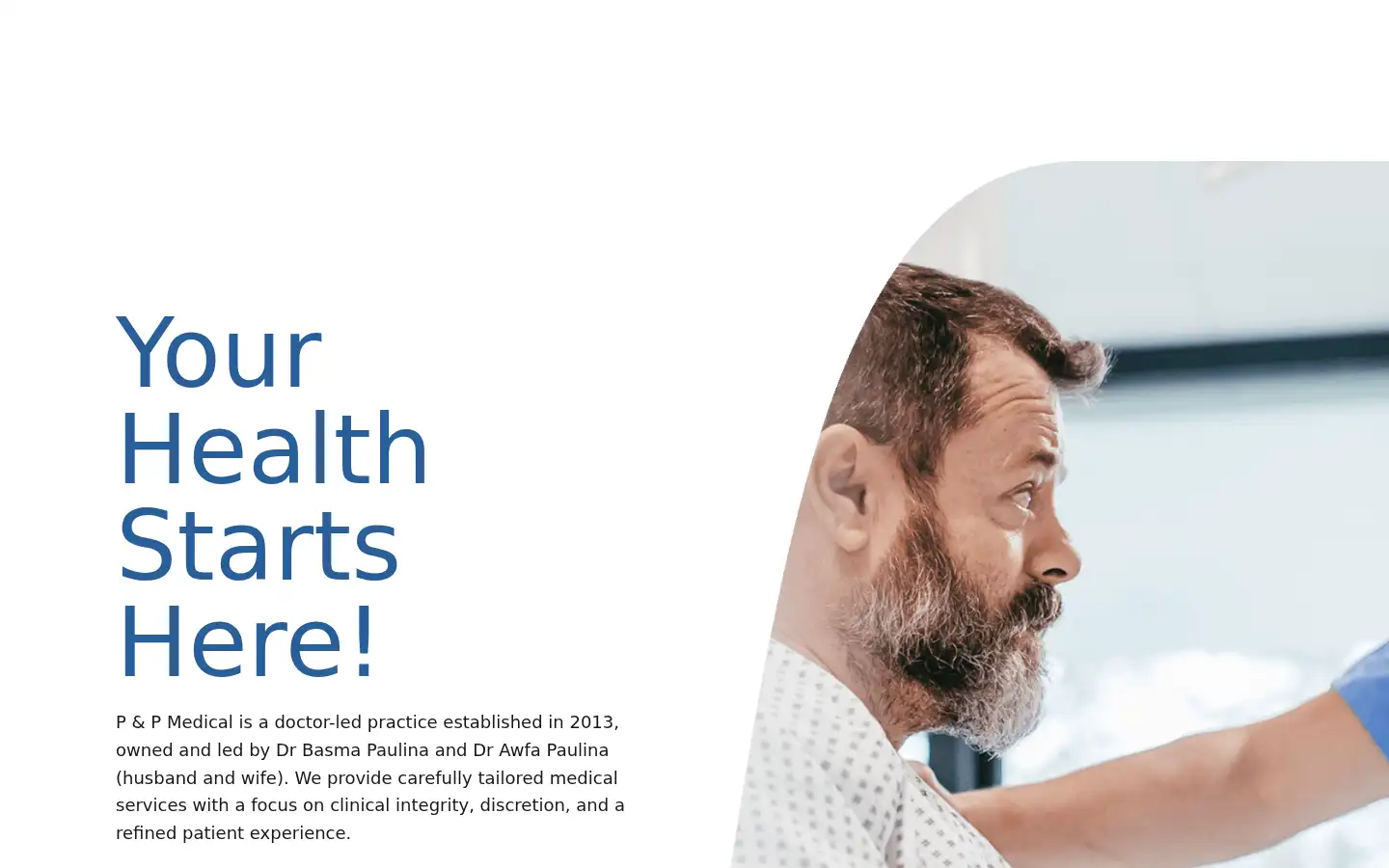 Screenshot of pandpmedical.co.uk
