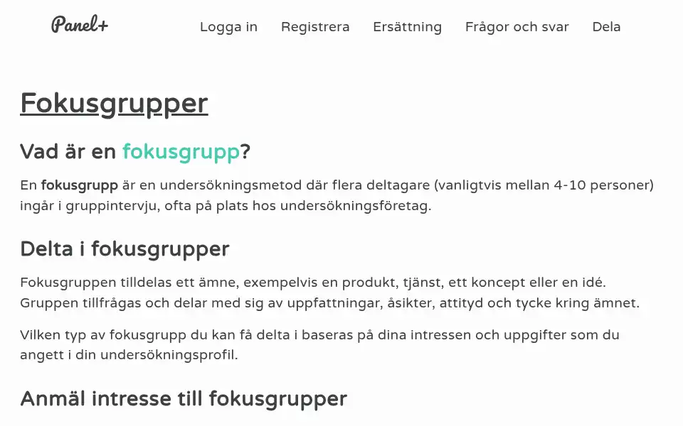 Screenshot of panel-plus.se
