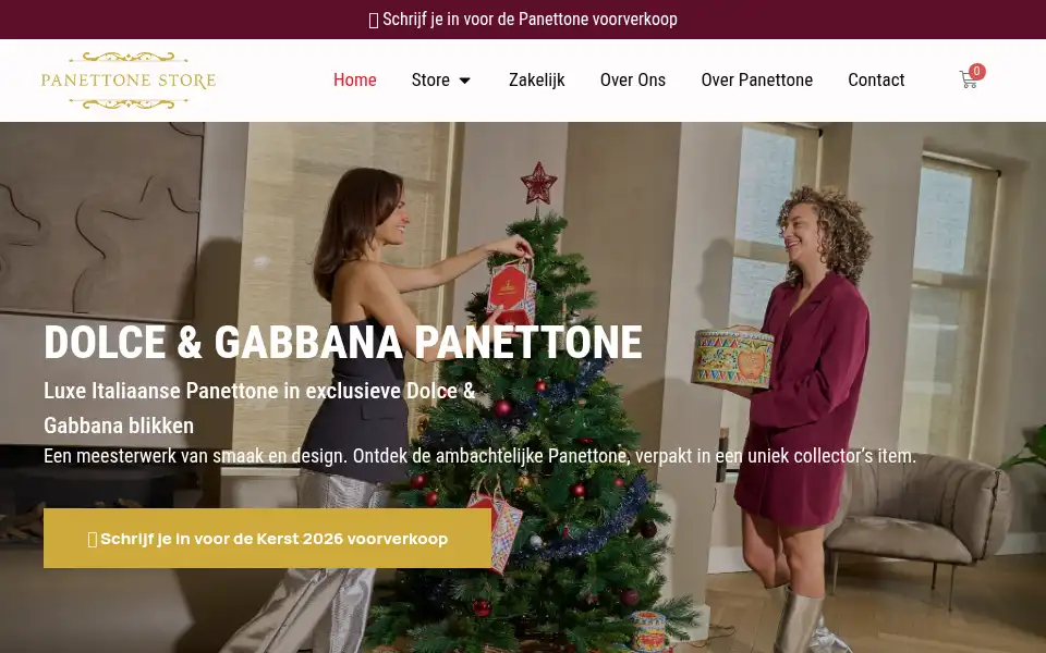 Screenshot of panettonestore.nl