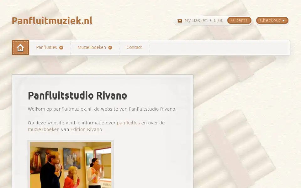 Screenshot of panfluitmuziek.nl