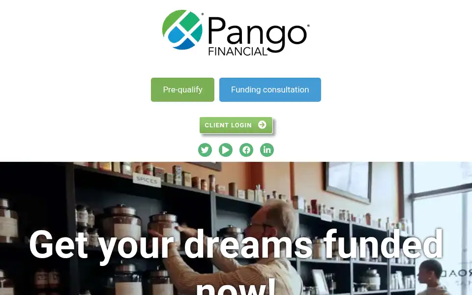 Screenshot of pangofinancial.com