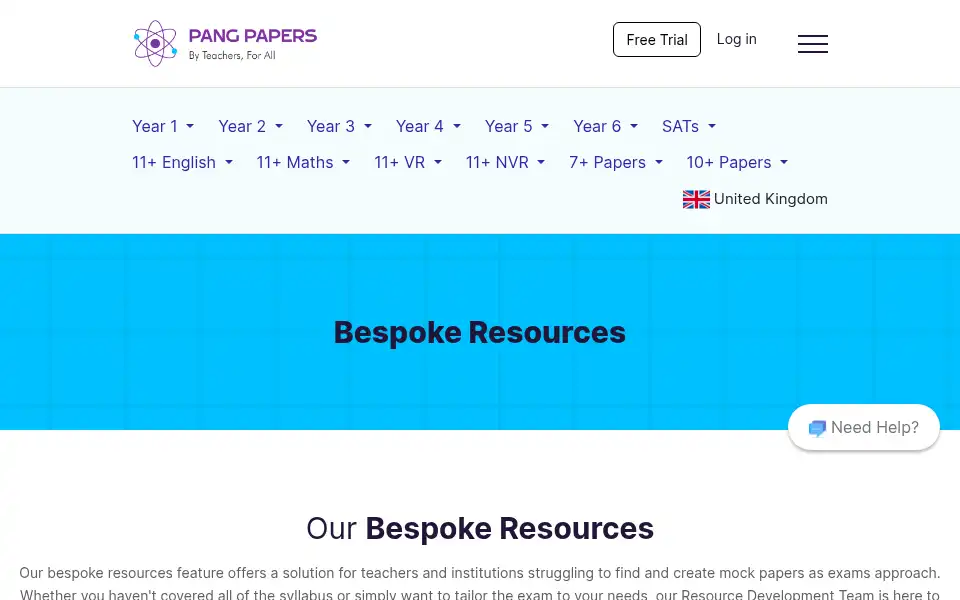Screenshot of pangpapers.com