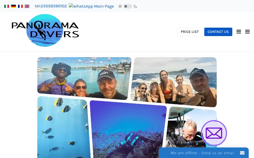 Screenshot of panoramadivers.com