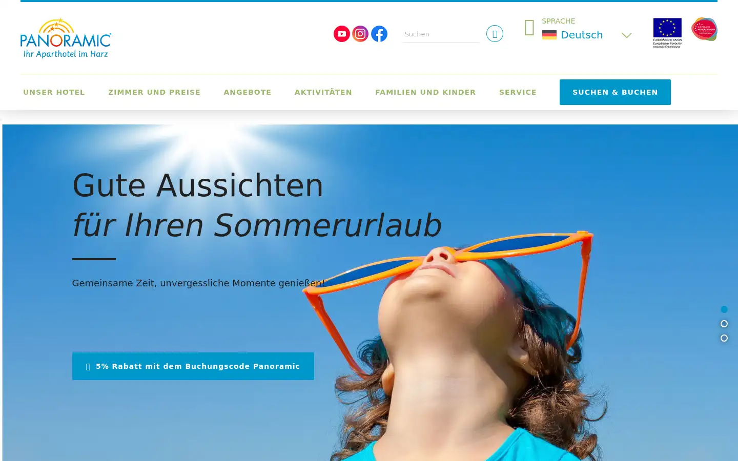 Screenshot of panoramic-hotel.de