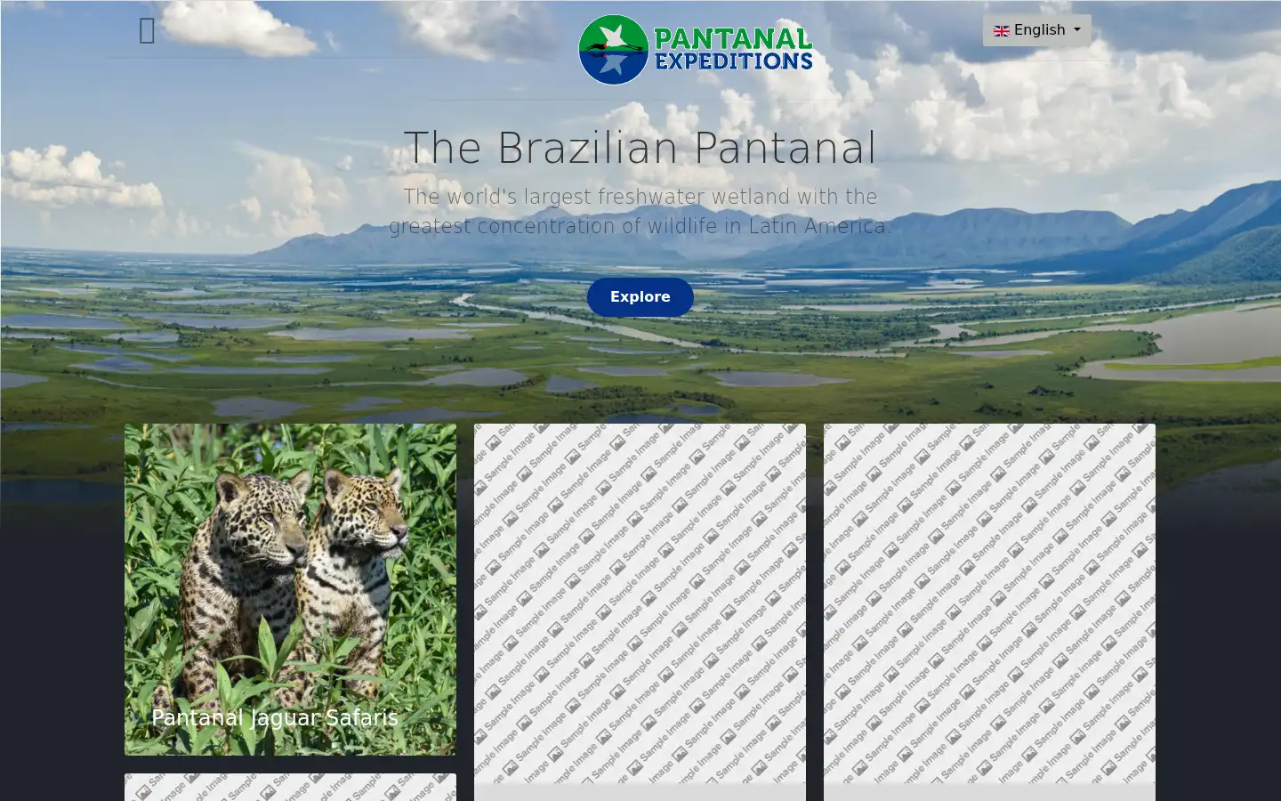 Screenshot of pantanalexpeditions.com