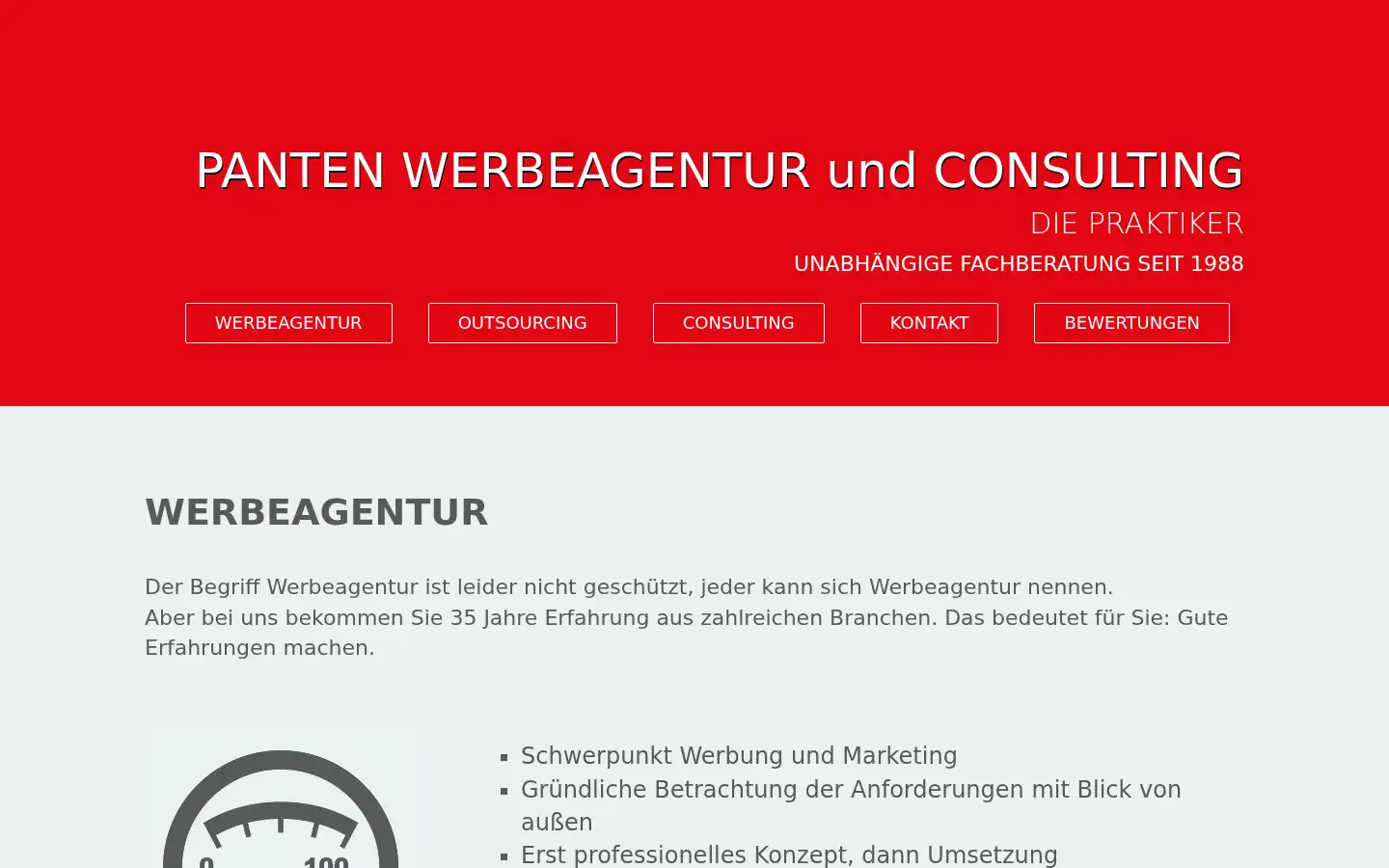 Screenshot of panten.de