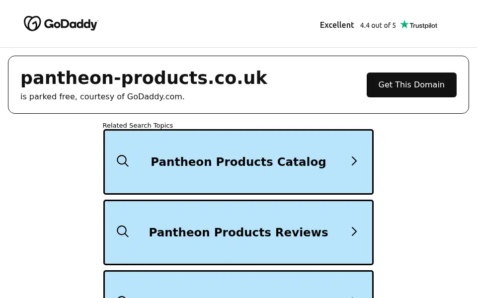 Screenshot of pantheon-products.co.uk