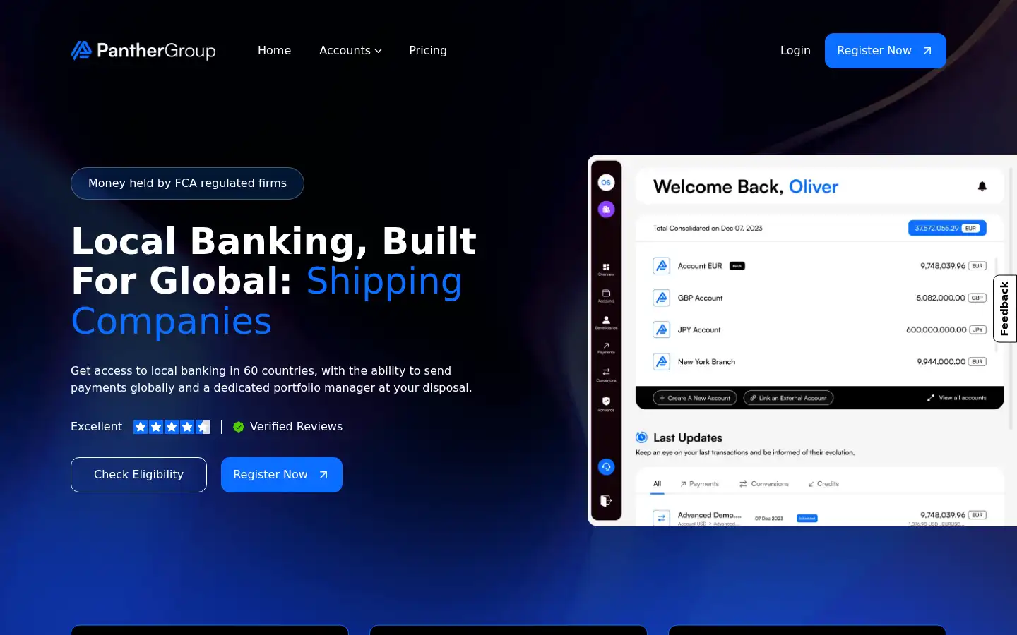 Screenshot of panthergroup.com