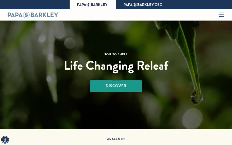 Screenshot of papaandbarkley.com