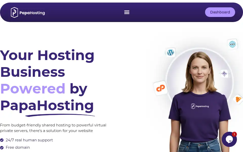 Screenshot of papahosting.com