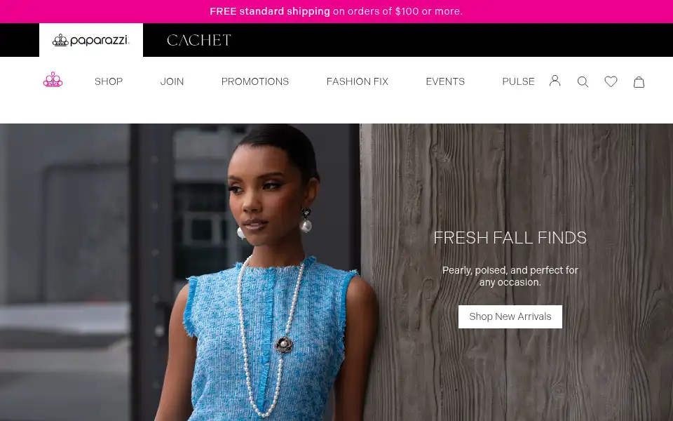 Screenshot of paparazziaccessories.com