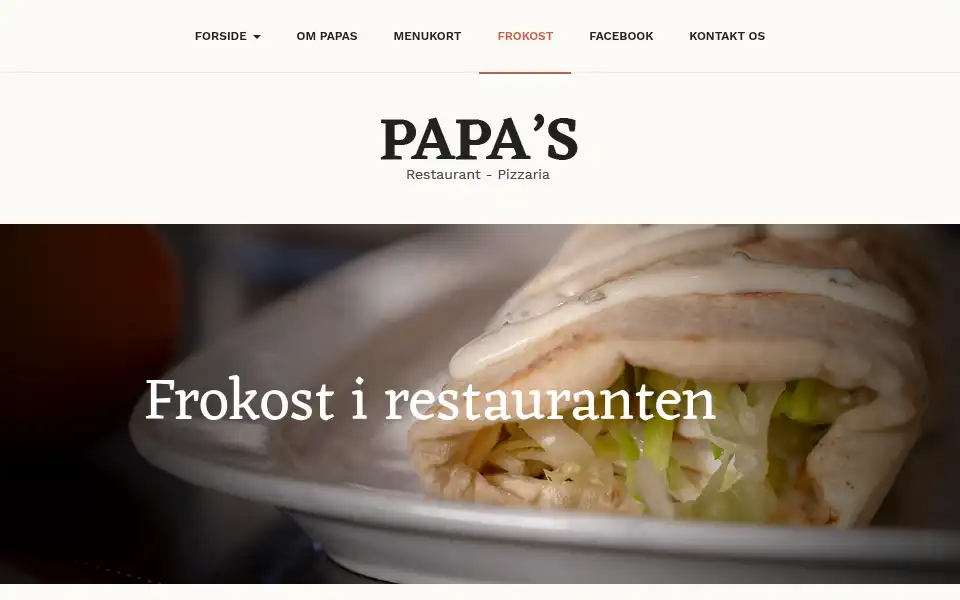 Screenshot of papas-herning.dk