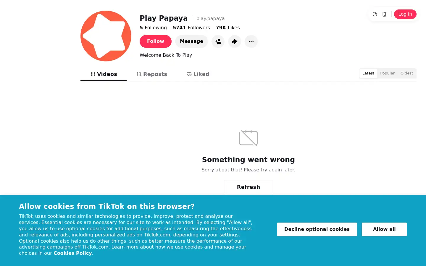 Screenshot of papaya.com