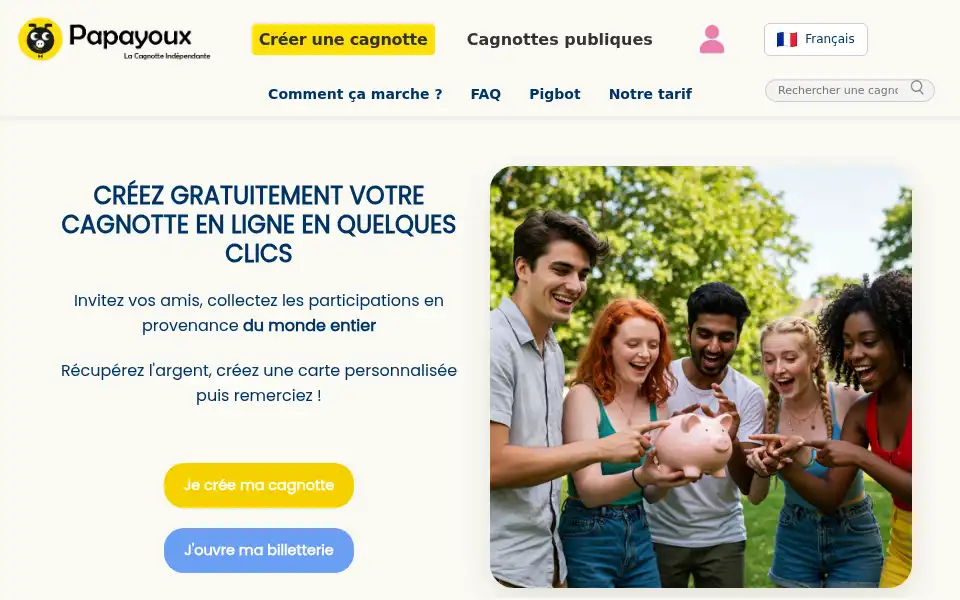 Screenshot of papayoux.fr