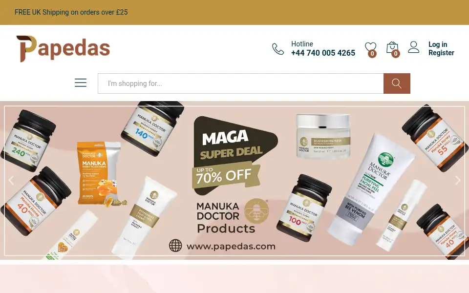 Screenshot of papedas.com