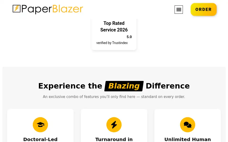 Screenshot of paperblazer.com