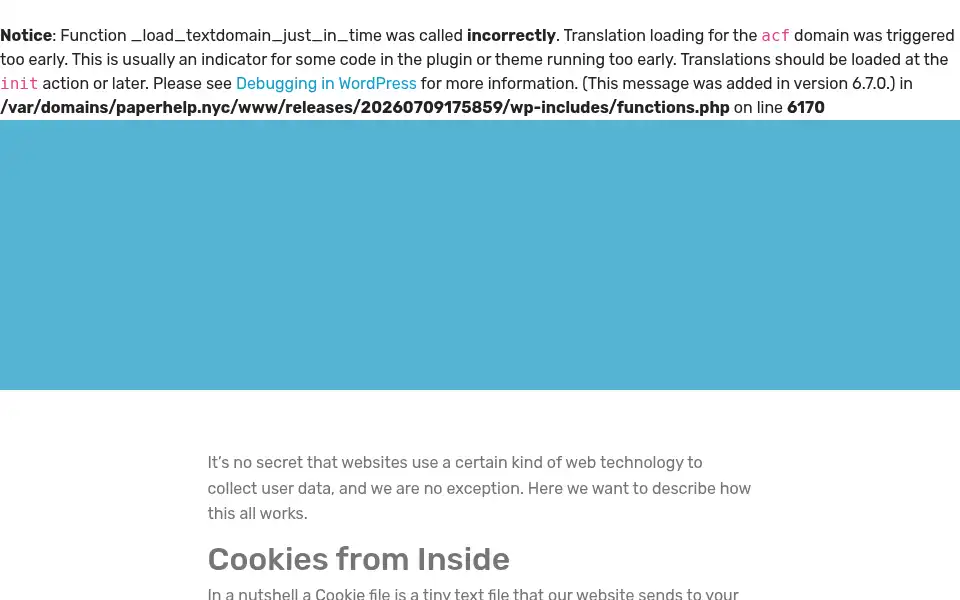 Screenshot of paperhelp.nyc