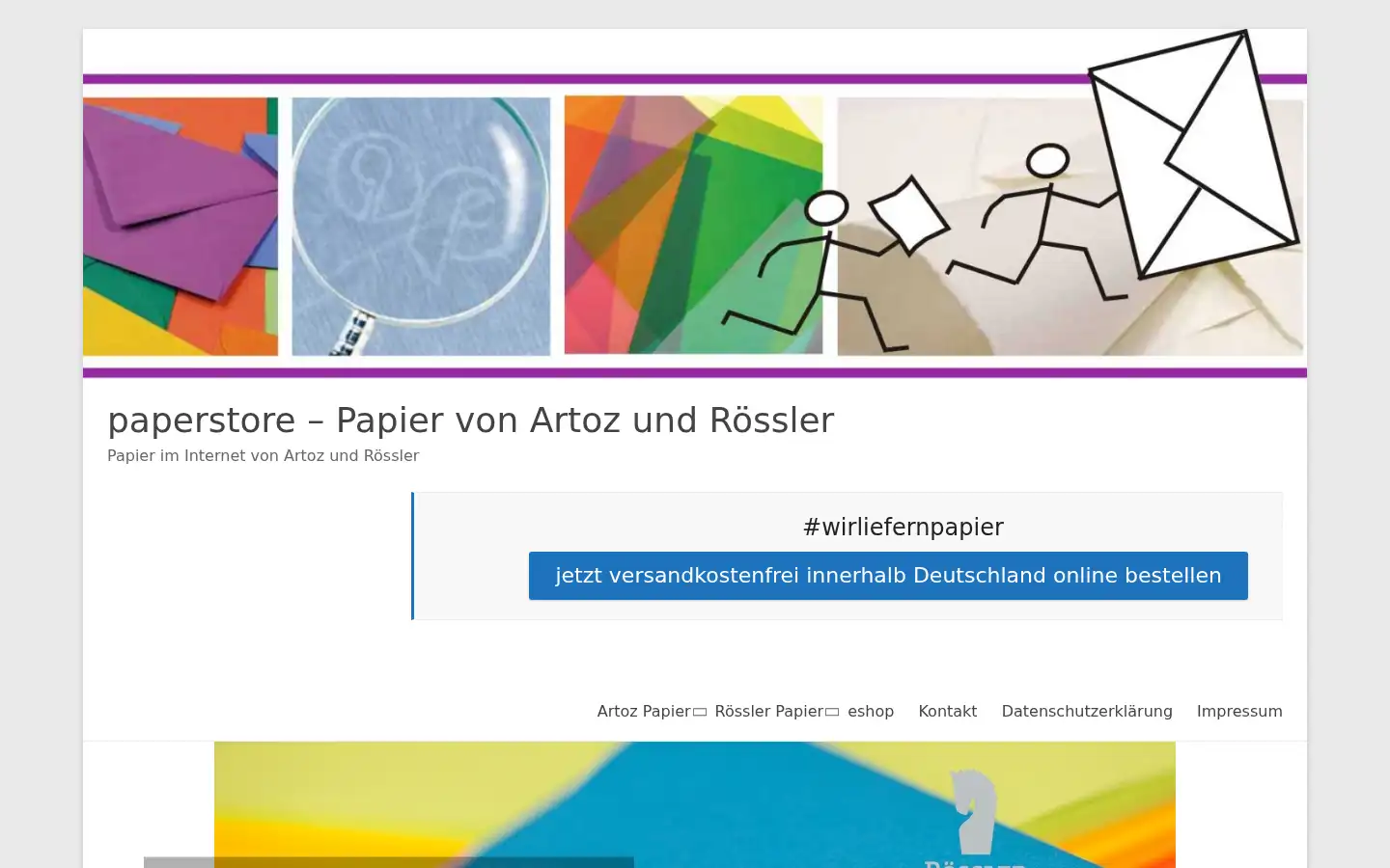Screenshot of paperstore.de