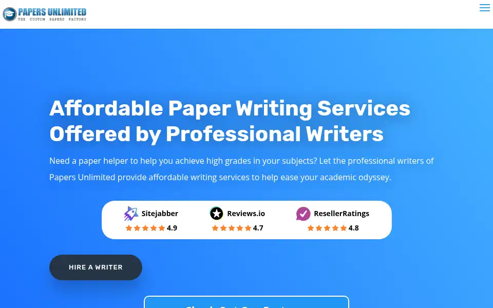 Screenshot of papersunlimited.biz
